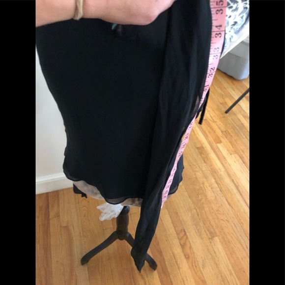 Express  large V neck w/attached sheer scarf that can be tied or wrapped NWOT - Picture 6 of 14